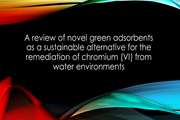 A review of novel green adsorbents as a sustainable alternative for the remediation of chromium (VI) from water environments